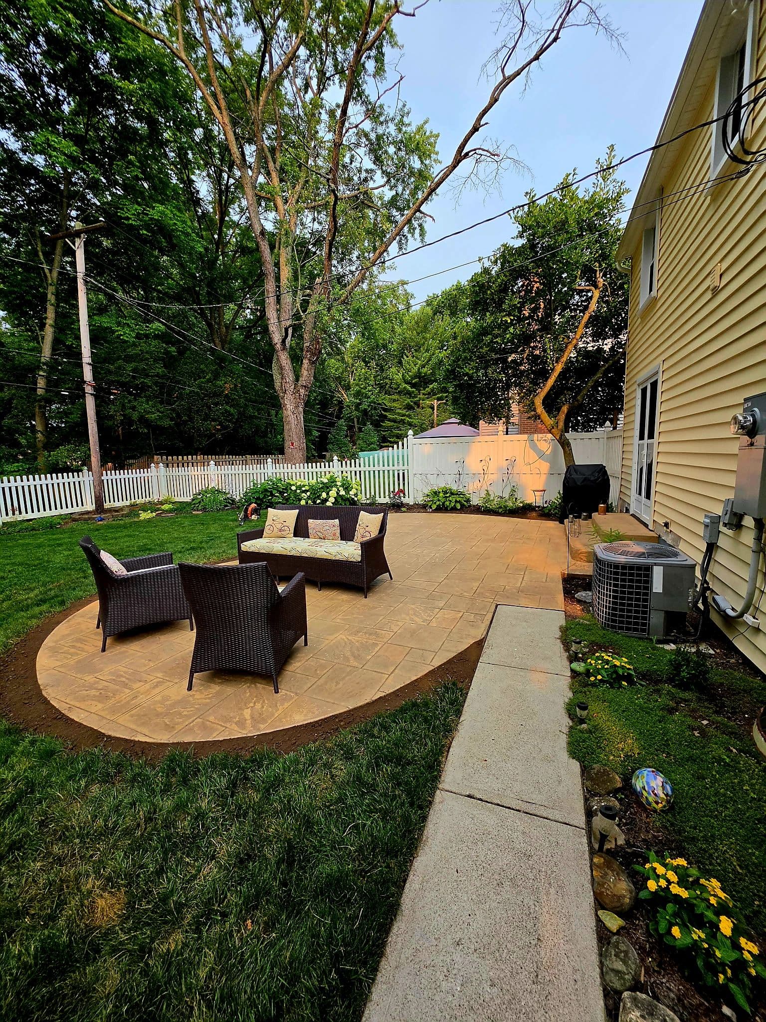 Gallery photos for Old Deck Out Stamped Concrete Patio In North Olmsted: Image #4