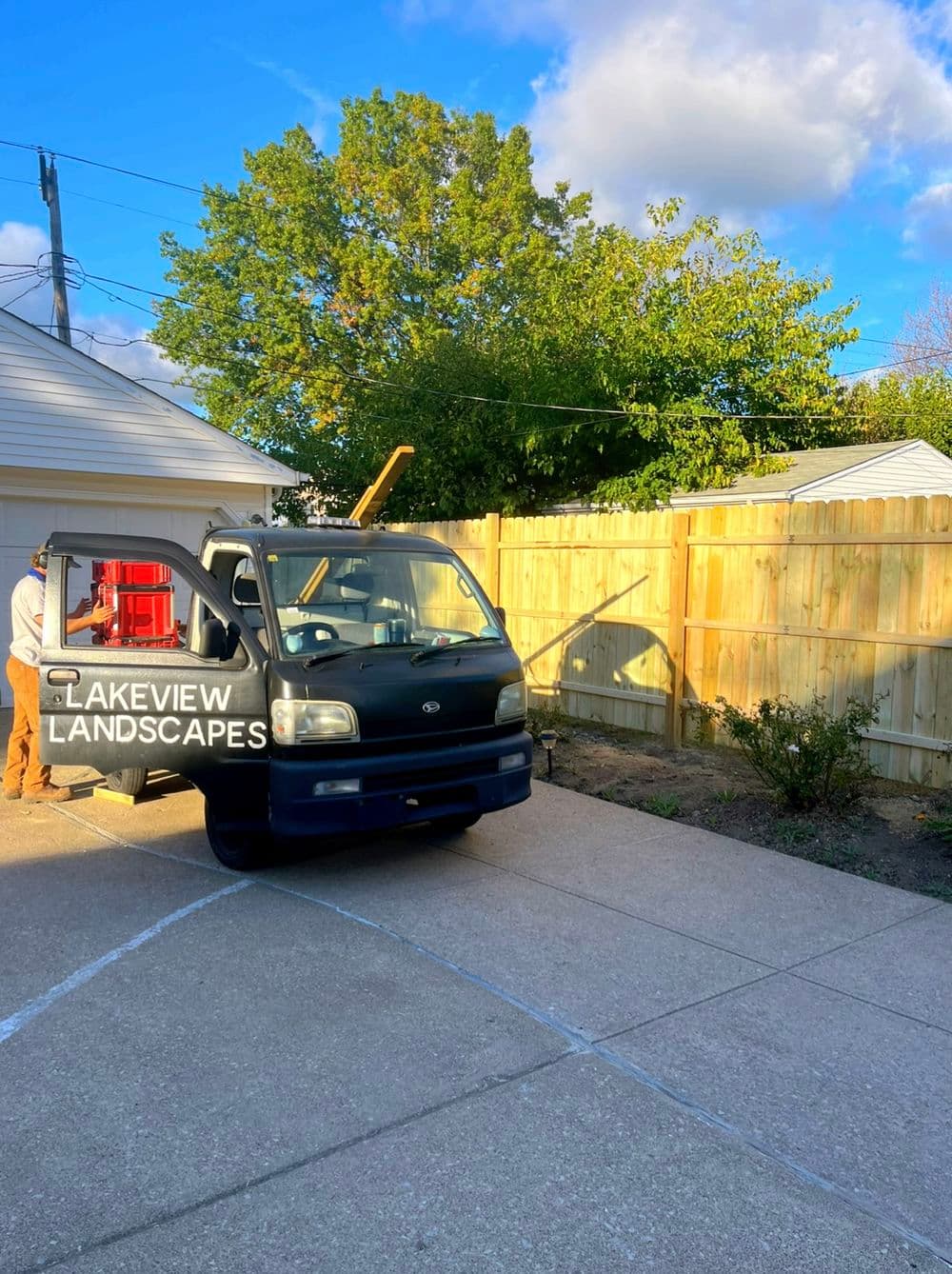 Gallery photos for Two Dog-Eared Wood Privacy Fence Installations: Image #5