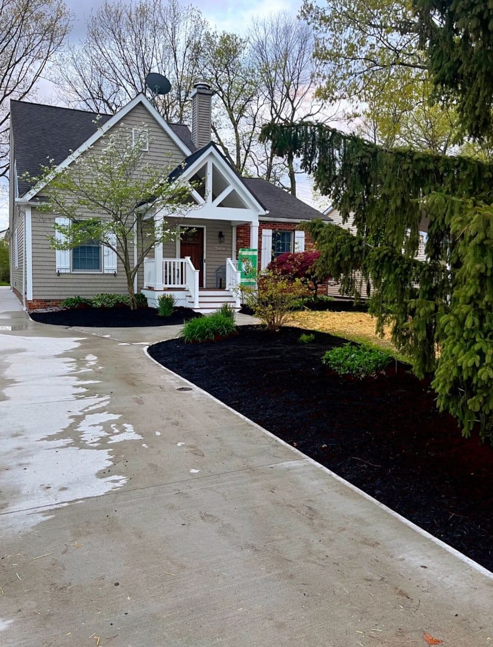 Gallery photos for Black Mulch and Clover Lawn Seeding in Bay Village : Image #3